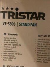 Tri Star White Standing Fan EU