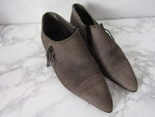 Vintage 1960's Winkle Picker Suede Shoes Size 43 UK 9 Buckle lace depose France