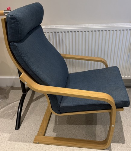 Poäng chair with blue - chair,