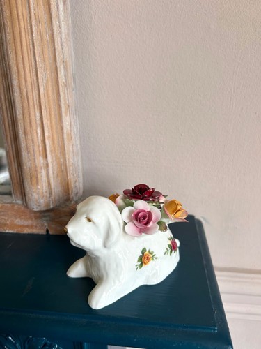 Vintage porcelain dog figurine - vintage,