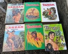 A Collection Of 6 Tarzan Annuals Retro Collectible  Vintage 