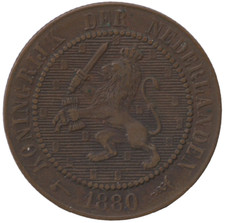 1880 Netherlands 2½ Cent Coin