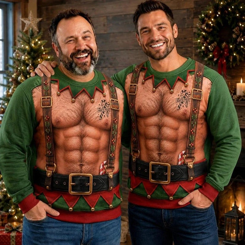 Funny christmas elf fake - christmas,