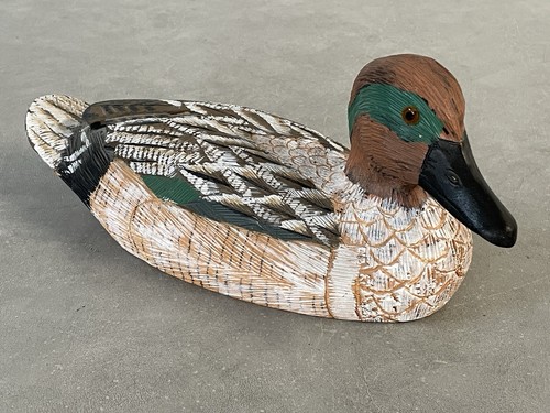 Green winged teal wood - green-winged, 11”wood