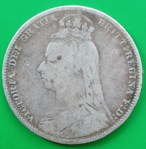1891 victoria silver - victoria, shilling