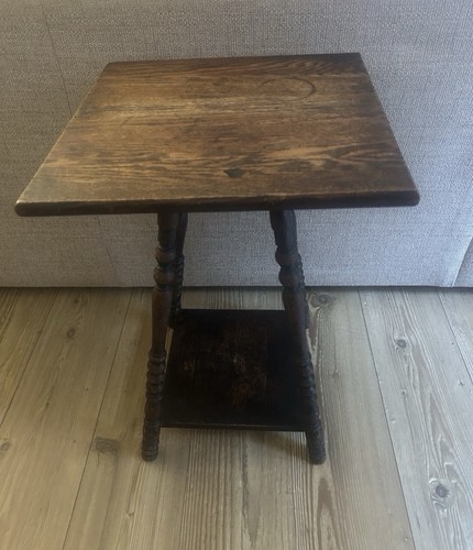 Vintage dark wood plant stand - wood,