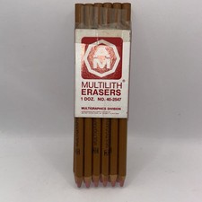 12 Vintage Multilith Eraser