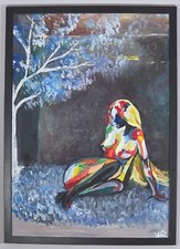 Beneath the Blue Canopy -  Acrylic Painting - Artist KV