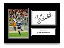 John Sheridan Signed A4 Photo Autograph Card Sheffield Wednesday Gift Display