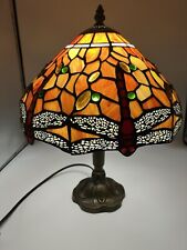 Beautiful Tiffany Style Dragonfly Table Lamp Light Stained Glass Bedside Dragon