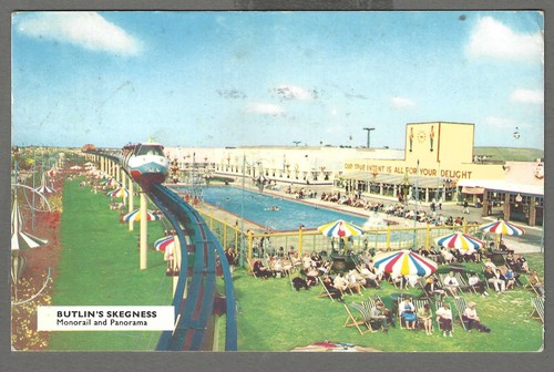 Vintage postcard monorail and - postcard,