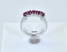 Ruby Ring 585/000 14K White Gold