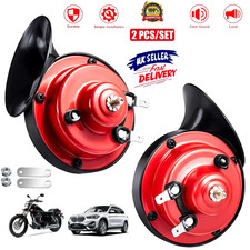 2Pcs Super Horn 300DB Super Loud Horn Snail 12V Motorcycle Car Truck Boat Train