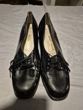 Preloved Vintage Patent Leather Ballet Wedge Heal Bally Shoes Recondition VGC. 5