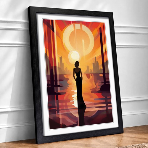 Art deco sunset - sunset, no.2