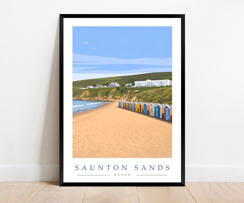 Saunton sands colourful huts - saunton,