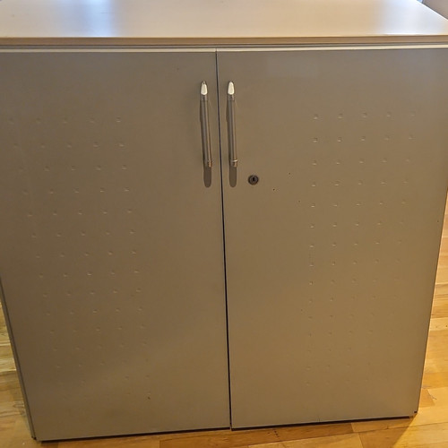 Grey lockable metal storage - lockable,