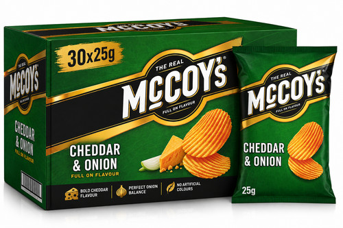 Mccoy cheddar onion crisps - mccoy's,