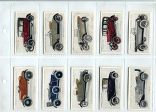 Motor Cars "A" Series 1922 Lambert & Butler Cigarette Cards - Set of 25 Cards