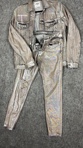 Zara men metallic silver - metallic,