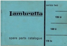 LAMBRETTA 125Li , 150Li & 175TV (2nd SERIES) ORIGINAL FACTORY PARTS CATALOGUE