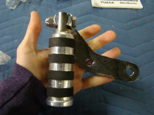 Aluminum footpeg harley dyna - aluminum,