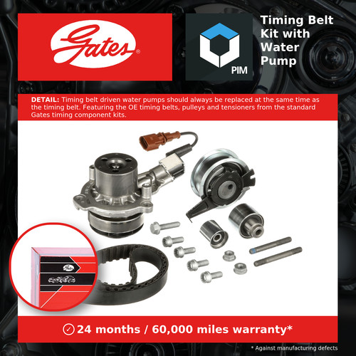 Timing belt water pump kit - belt,