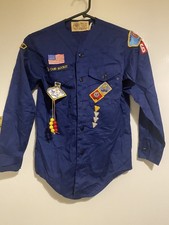 Boy Scouts Of America Offical Blue Shirt Size 10-12 Years  14Pt, 22L