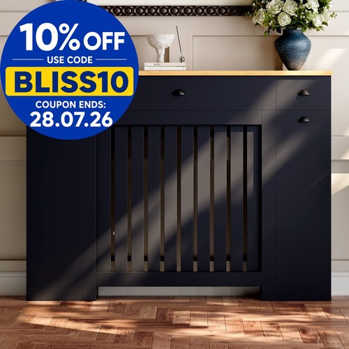 Radiator cover black modern - cover,
