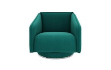 DFS Lovise Teal Velvet Swivel Accent Chair RRP £599
