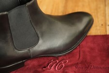 George Cleverley Jason Black Leather Chelsea Boots Shoes UK 9.5 E US 10.5 New