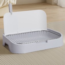 Pet Litter Tray Puppy Dog Toilet Training Loo Potty Pan Anti-Splash with Scoop