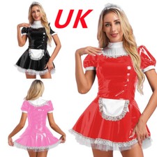 UK Women Metallic Maid Outfit