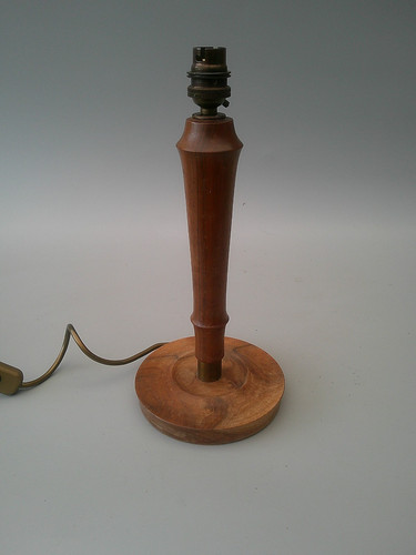Scandi teak wood table lamp - scandi,