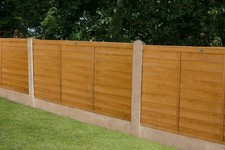 Dip Treated Overlap Fence Panel - 6 x 3ft garden fencing panel