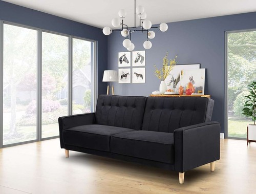 Sofa bed seater aajrah black - sofa,