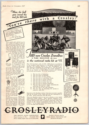 1927 print crosley - 1927, ad