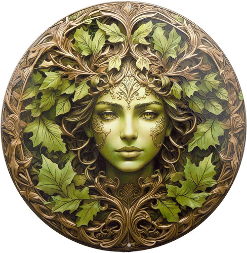 Metal tree woman - metal, wall