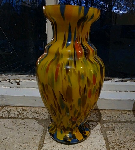 Vintage czech spatter - vintage, glass