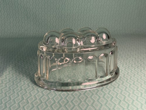 Jelly mould vintage glass - jelly,