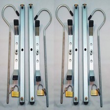 4 Locks Universal Heavy Duty Ladder Roof Rack Clamp Clamps Lockable Safe Ladders