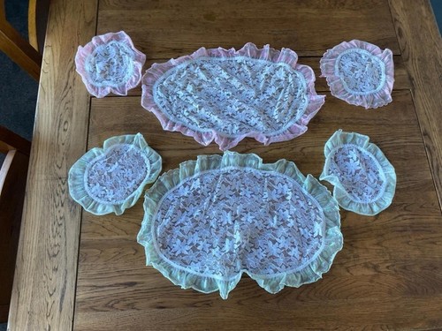 Vintage retro frilly lace - retro,