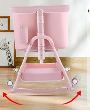 4in1 Baby Bedside Crib Sleeper Bassinet Height-adjustable Infant Newborn Cot Bed