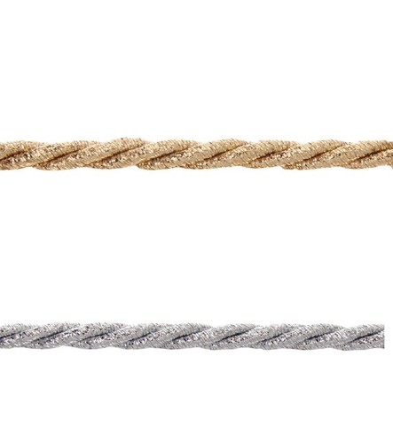 Metalic cord twisted rope trim - twisted,