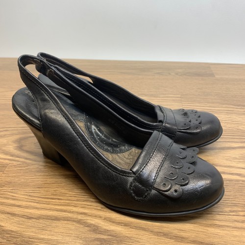 Born black leather slingback - leather,