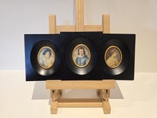 3x Antique Miniature Prints