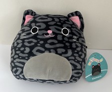 Squishmallow Xiomara The Black/Grey Spotty Cat Rare Small 7.5"