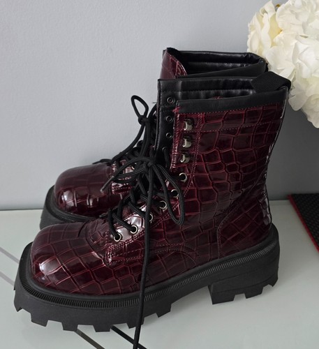 Topshop burgundy croc - topshop, effect