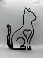 Cat love silhouette figurine - silhouette, |