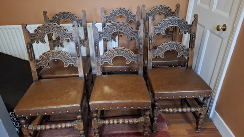 Set antique solid carved - of,